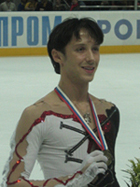 GIFT FROM AMERICAN FIGURE SKATER FOR RUSSIAN CHILDREN American figure skater Johnny Weir, ...